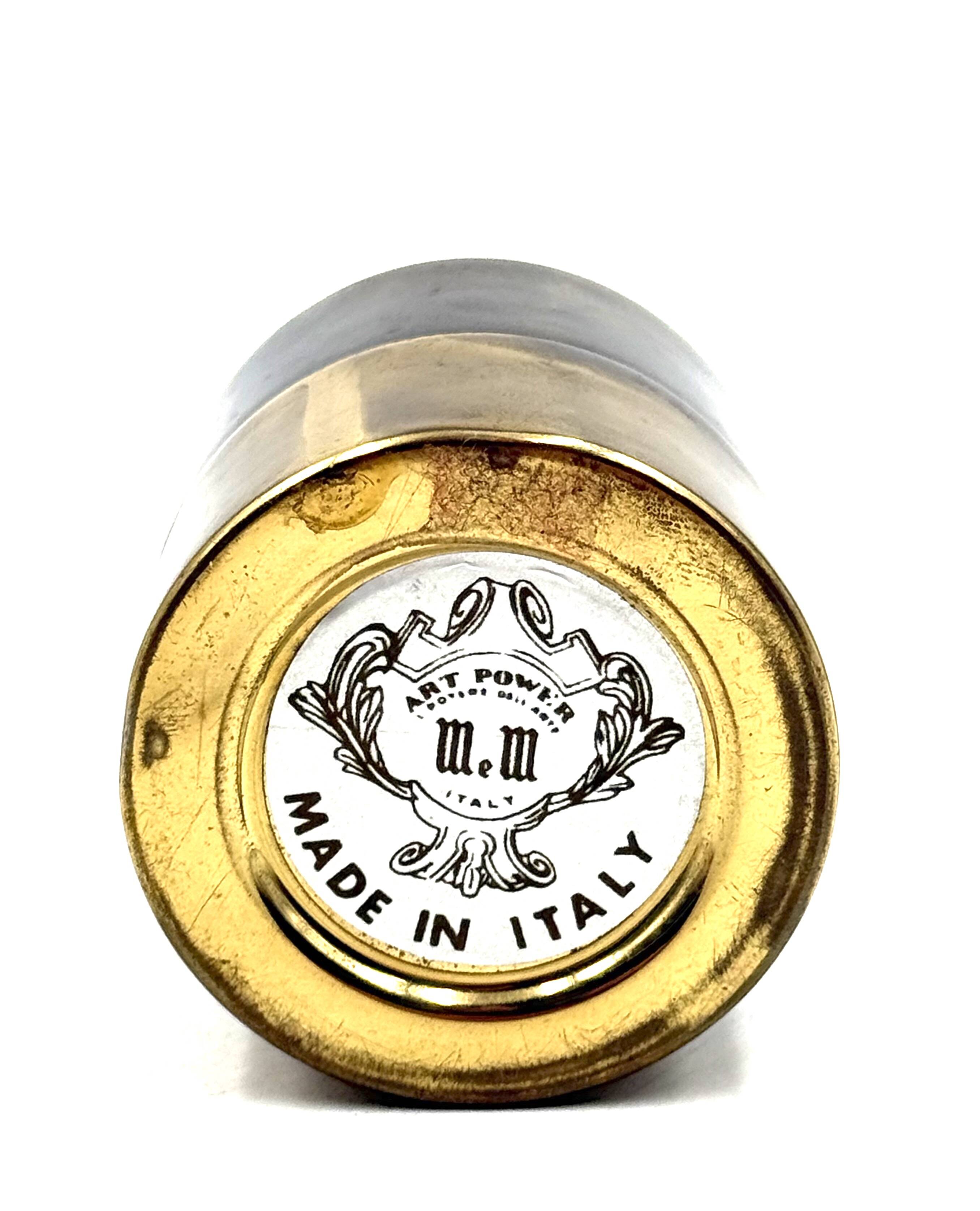 Brass weight shaped table lighter, Mauro Manetti Italy 1970