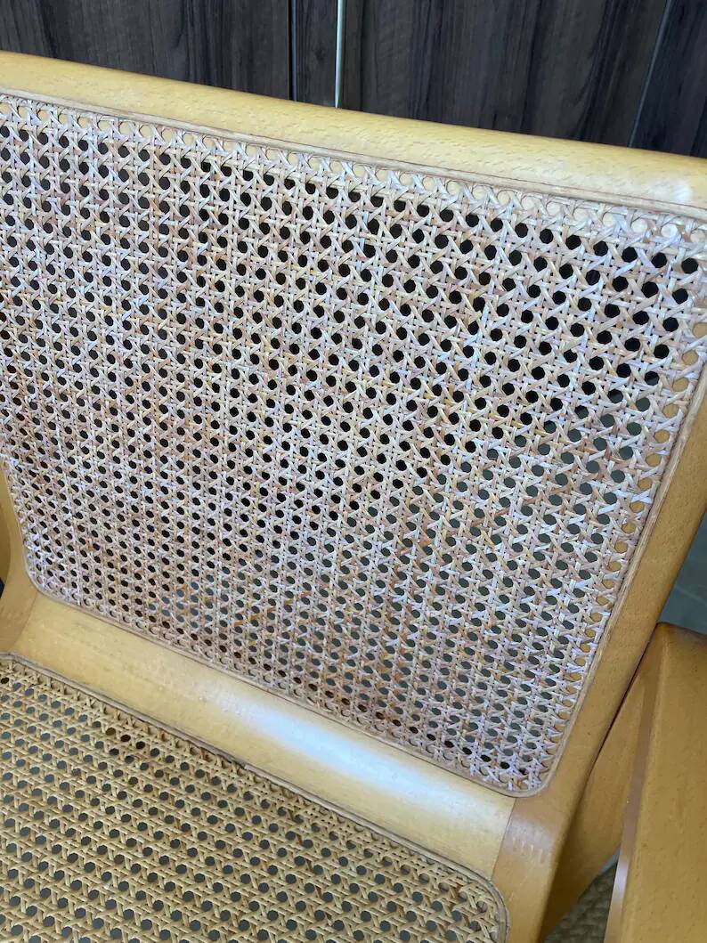Vintage cane armchair – Pietro Olivo style / 70s-80s