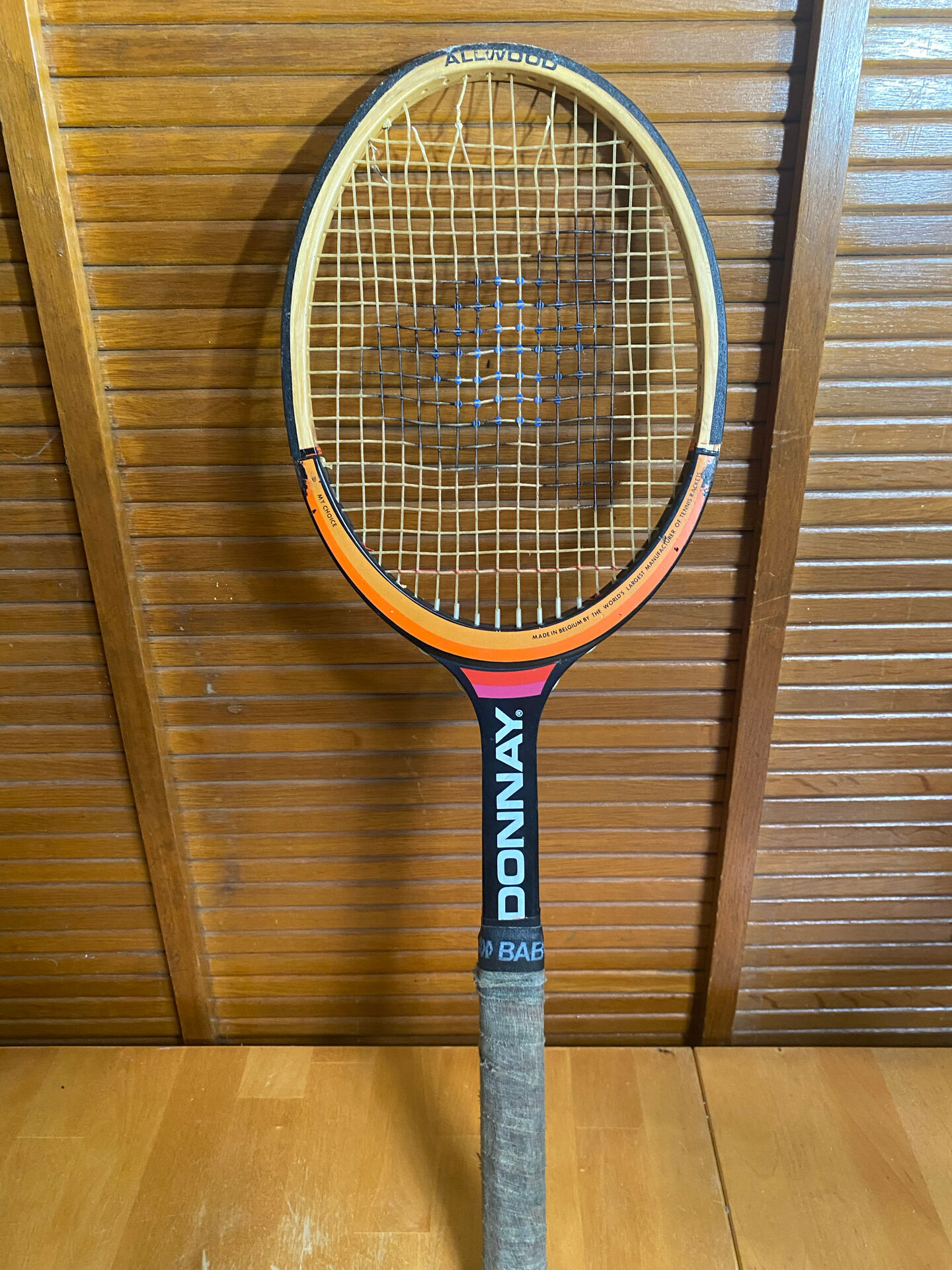 Vintage donnay bjorn borg tennis racket wood + case
