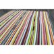 Vintage Turkish Oushak handmade wool cotton pink green runner rug 150x207