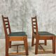 Two Bas van Pelt designer dining chairs in walnut, 1930s