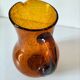 Blown glass pitcher with bubbles from Biot – amber colour