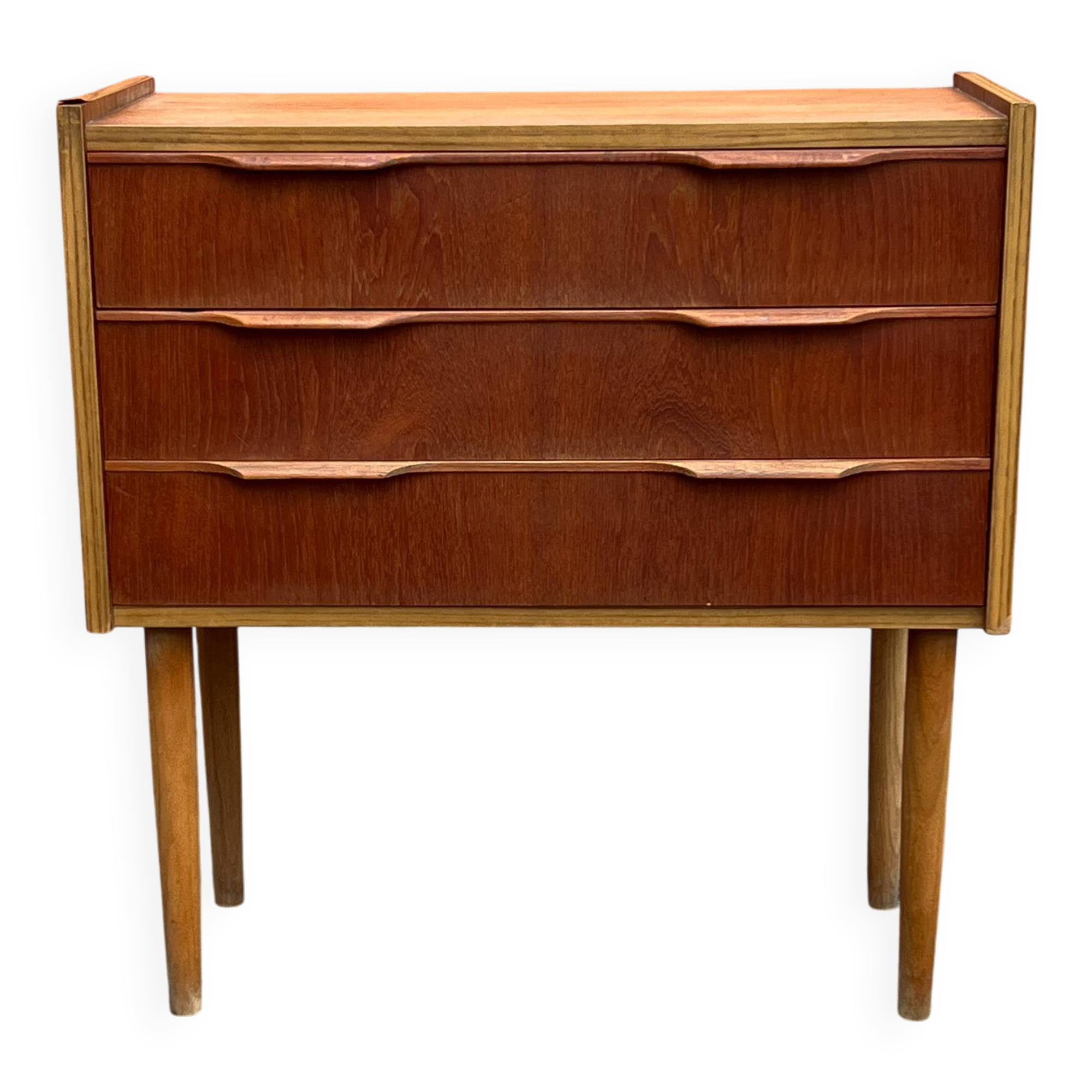Danish vintage teak chest of drawers / nightstand, mid century modern, 1960
