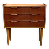 Commode en teck vintage danois / table de nuit, moderne du milieu du siècle, 1960
