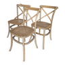 3 cane bistro chairs