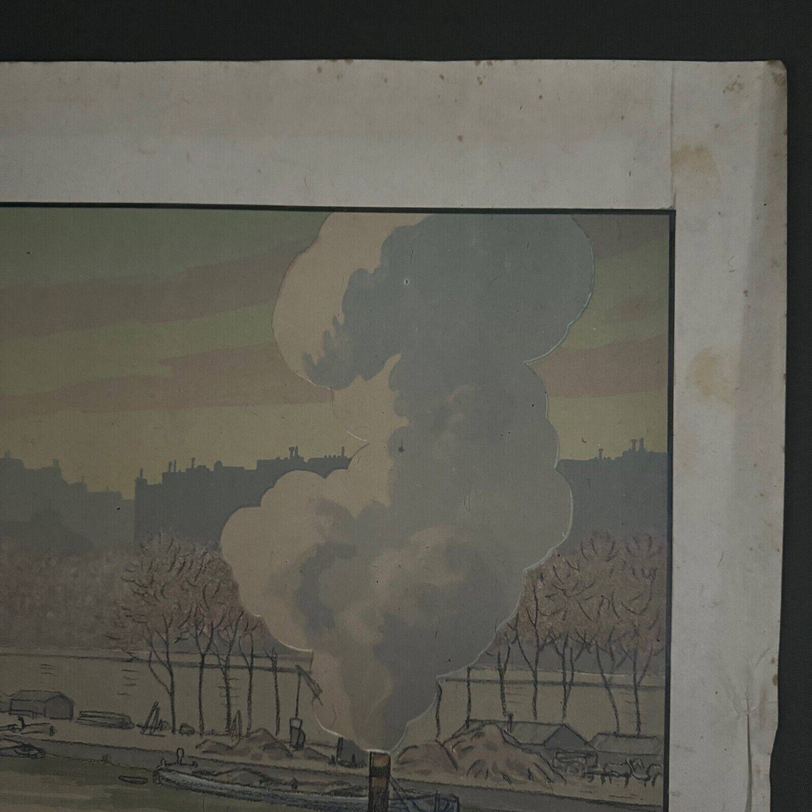 Lithograph on Chinese paper by Henri Rivière The Trocadéro