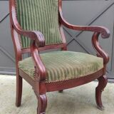 Fauteuil en velours vert