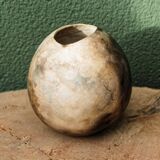Egg vase, raku, signed Arsène