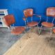 Suite de 4 chaises confort lux vers 1950
