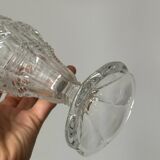 Chiseled crystal vase