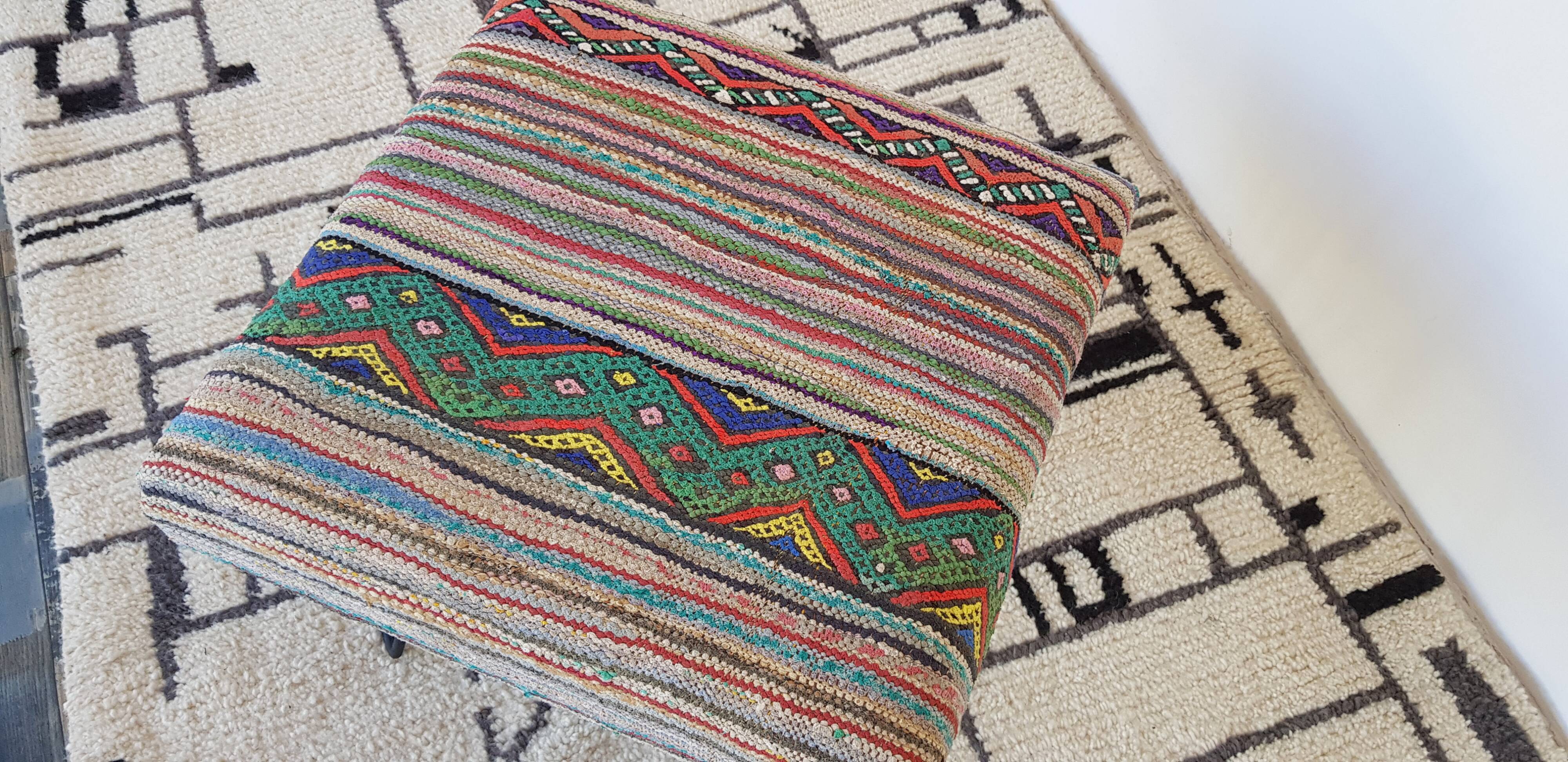 Kilim Ottoman pouf