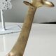 African giraffe figurine in polished brass. high 20 cm