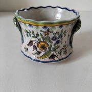 Petit cache-pot en faïence polychrome – Fourmaintraux-Courquin Desvres