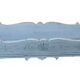 Antique painted wooden jardinière in the Liberty style, shaped and engraved.
