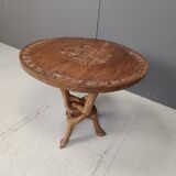 Vintage tribal art side table, 1960s