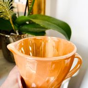 Iridescent vintage porcelain pitcher
