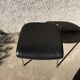 Black skai tabouret