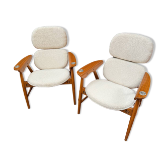 Paire de fauteuils Poltronova, Italie, 1960s