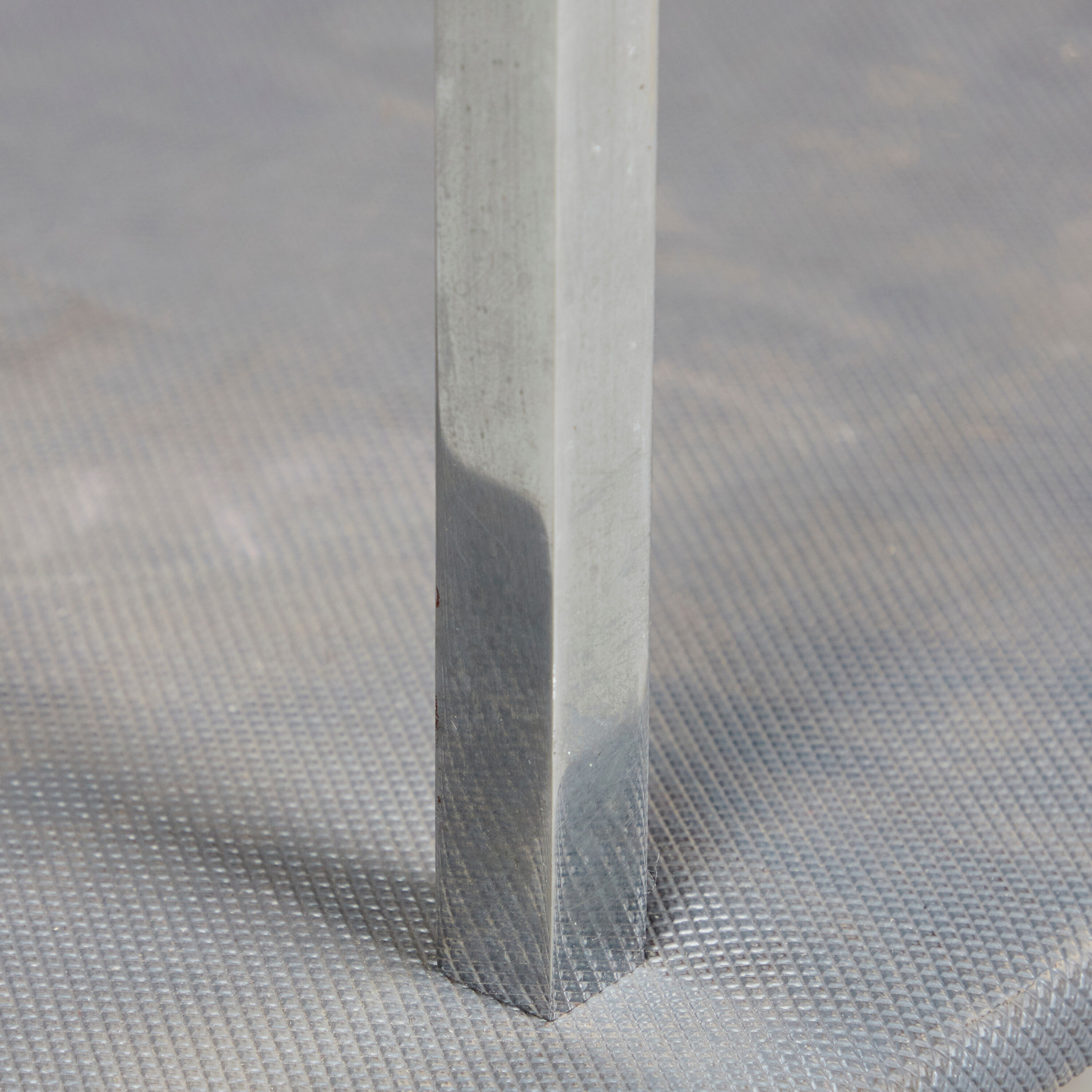 Granite and chrome-plated steel coffee table, Danish