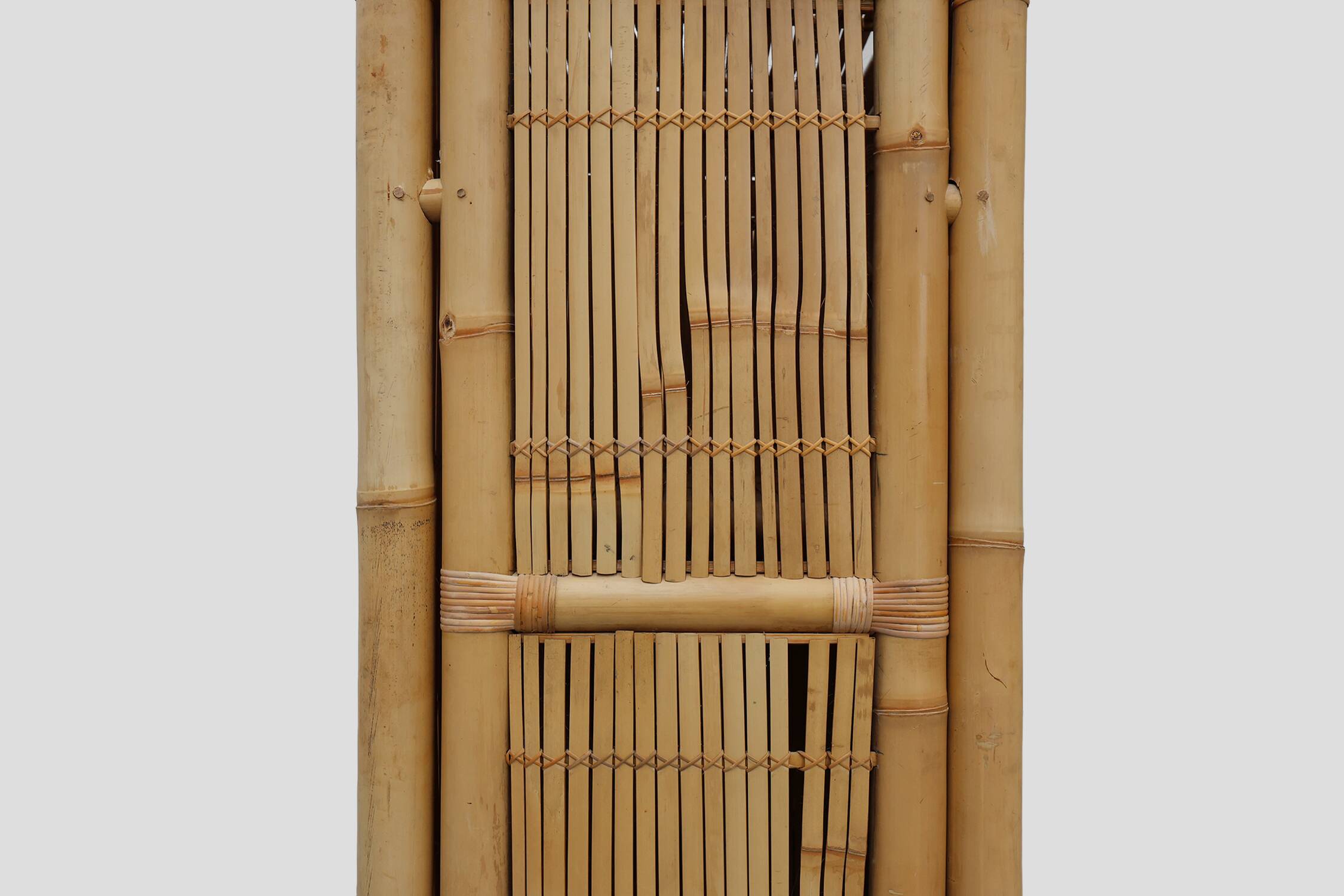 Mid-century bamboo and rattan wardrobe, Italy ca. 1960