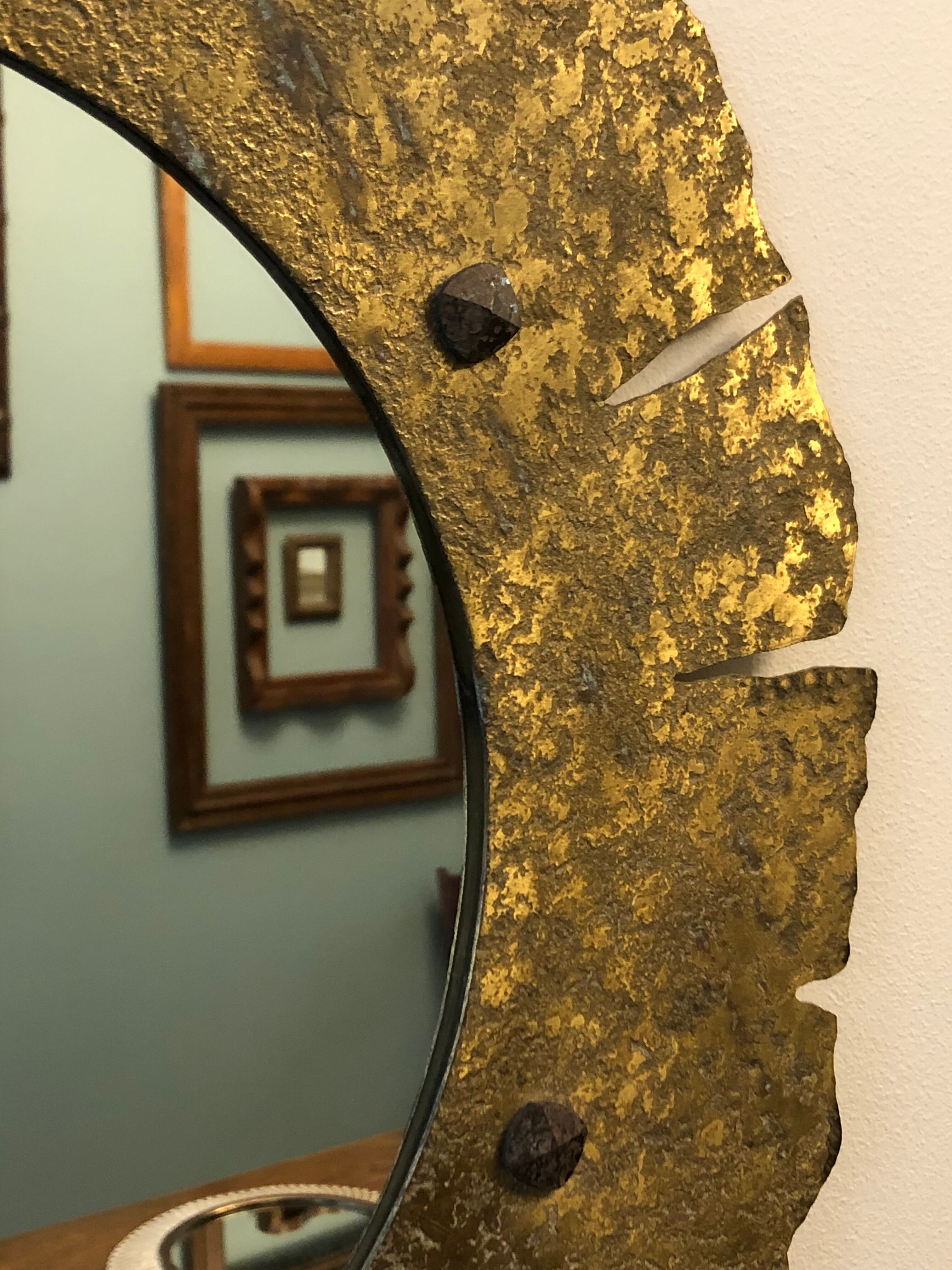 20th round brass mirror and oxidized diamond tips