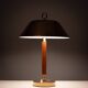 Falkenbergs Belysning Brass and Leather table lamp Sweden 1960s