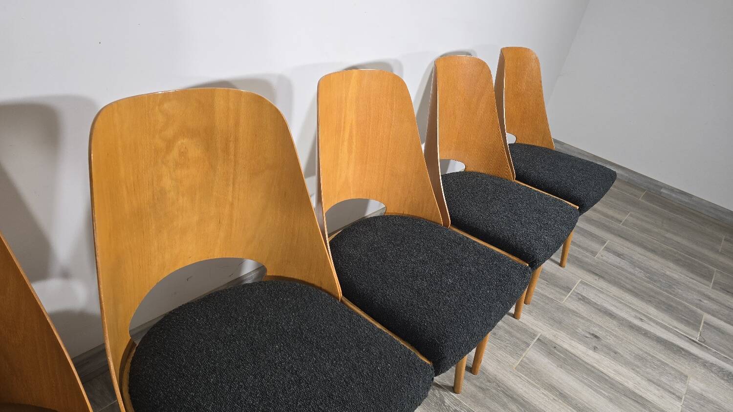 Dining Chairs by Radomir Hoffman for Ton, 1950s, Set of 8
