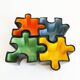 Ensemble de vide poches puzzle en céramique. Italie, années 80