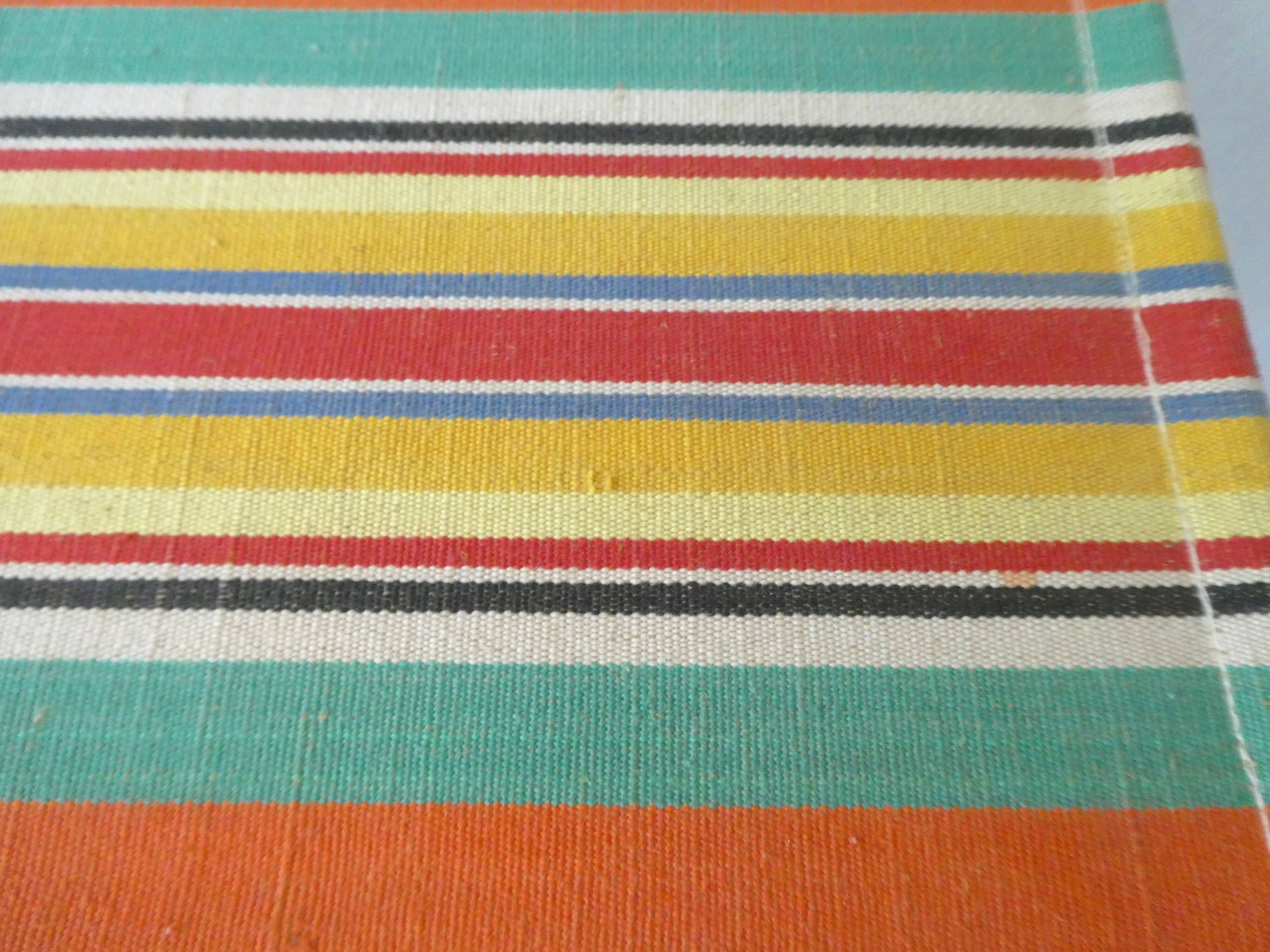 Metal folding and striped canvas, 70s
