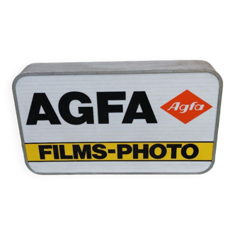 Enseigne lumineuse vintage Agfa