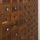 Trade cabinet with 96 drawers