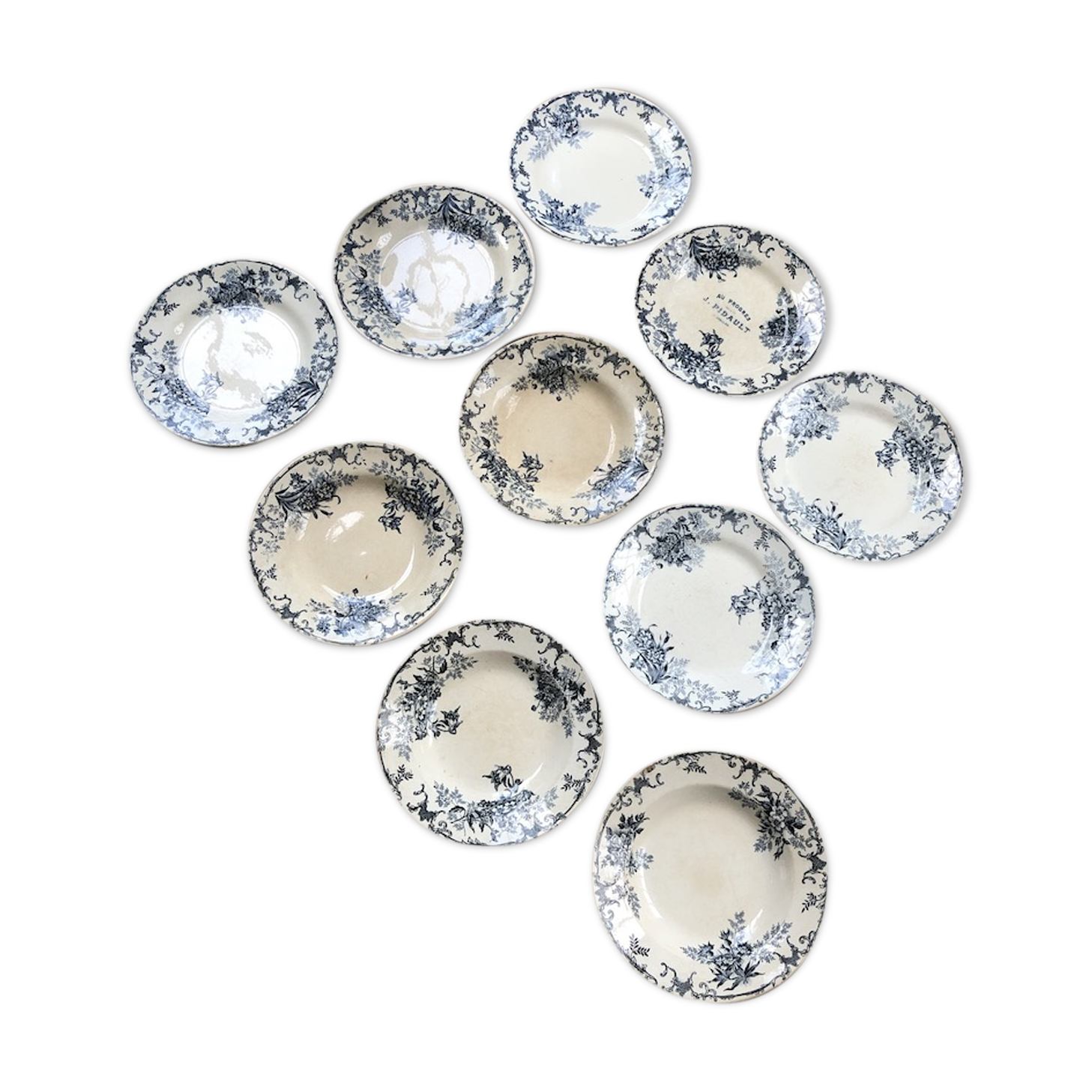 10 plates Terre de Fer Floreal Boulenger