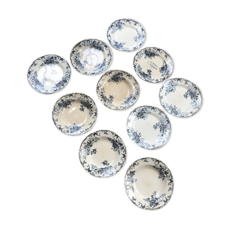Set de 10 assiettes Terre de Fer Floreal Boulenger