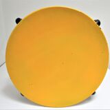 Yellow and black metal stool design 90s