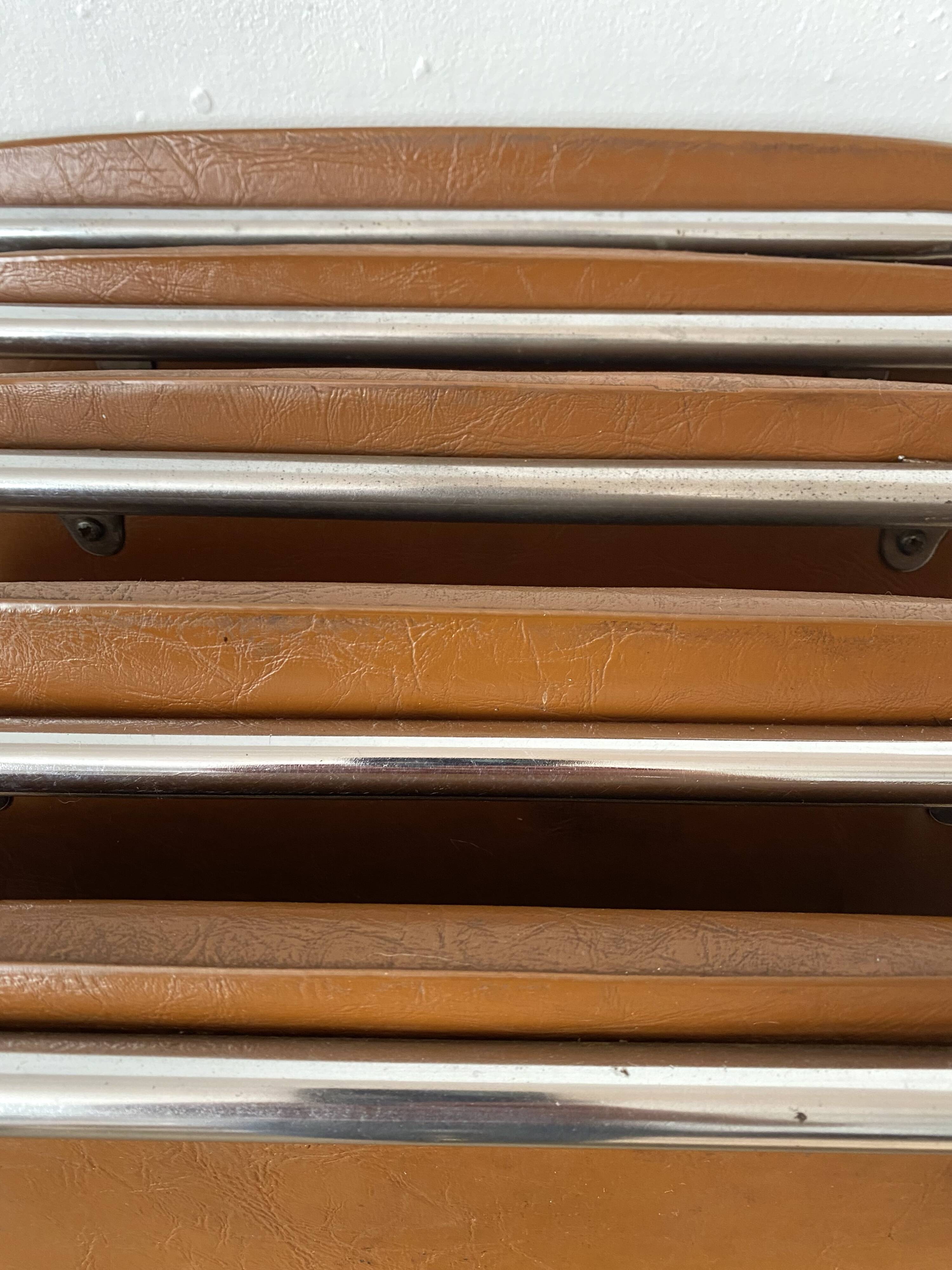 Vintage chrome folding chairs