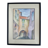 Painting: Watercolor - Portugal landscape