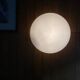 Large wall-mounted ceiling light, half-spherical, 30 cm, white opal glass.