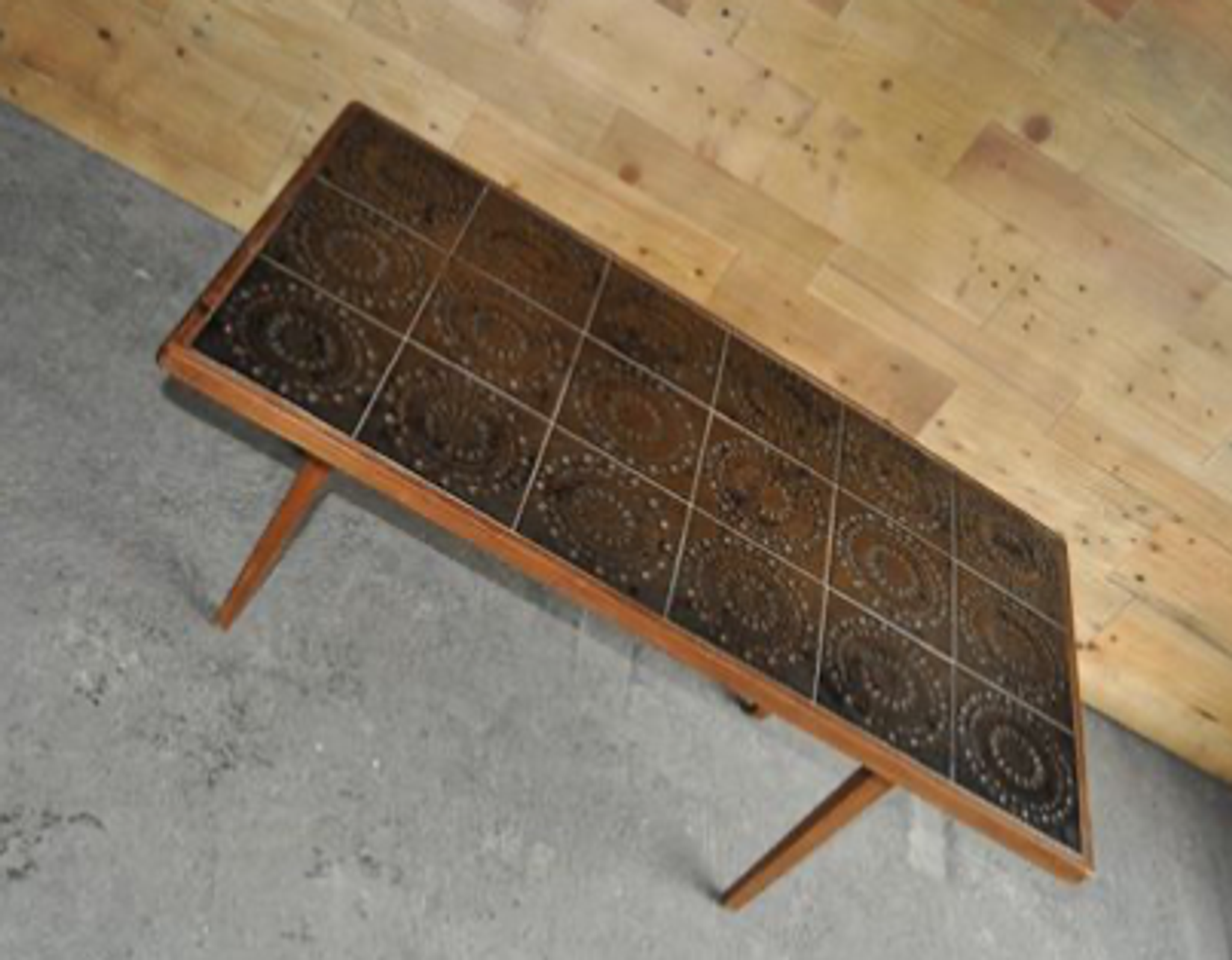 Danish rosewood ceramic tile coffee table, 1960s
