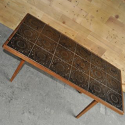 Danish rosewood ceramic tile coffee table, 1960s