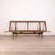 Canapé vintage des années 60 en bois de teck et tissu design danois
