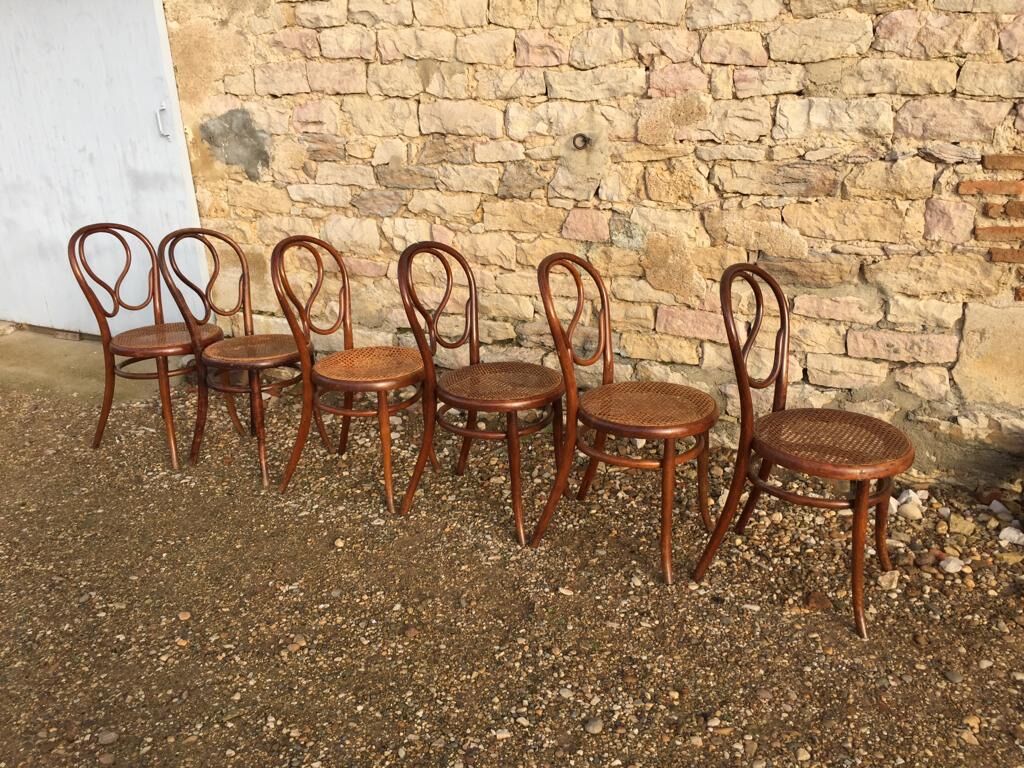 Set of 6 chairs Thonet number 20