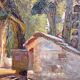 20th century sunny farmhouse painting
