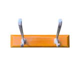 Vintage wooden wall coat rack - 2 hooks