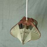 Woven khaki lamp