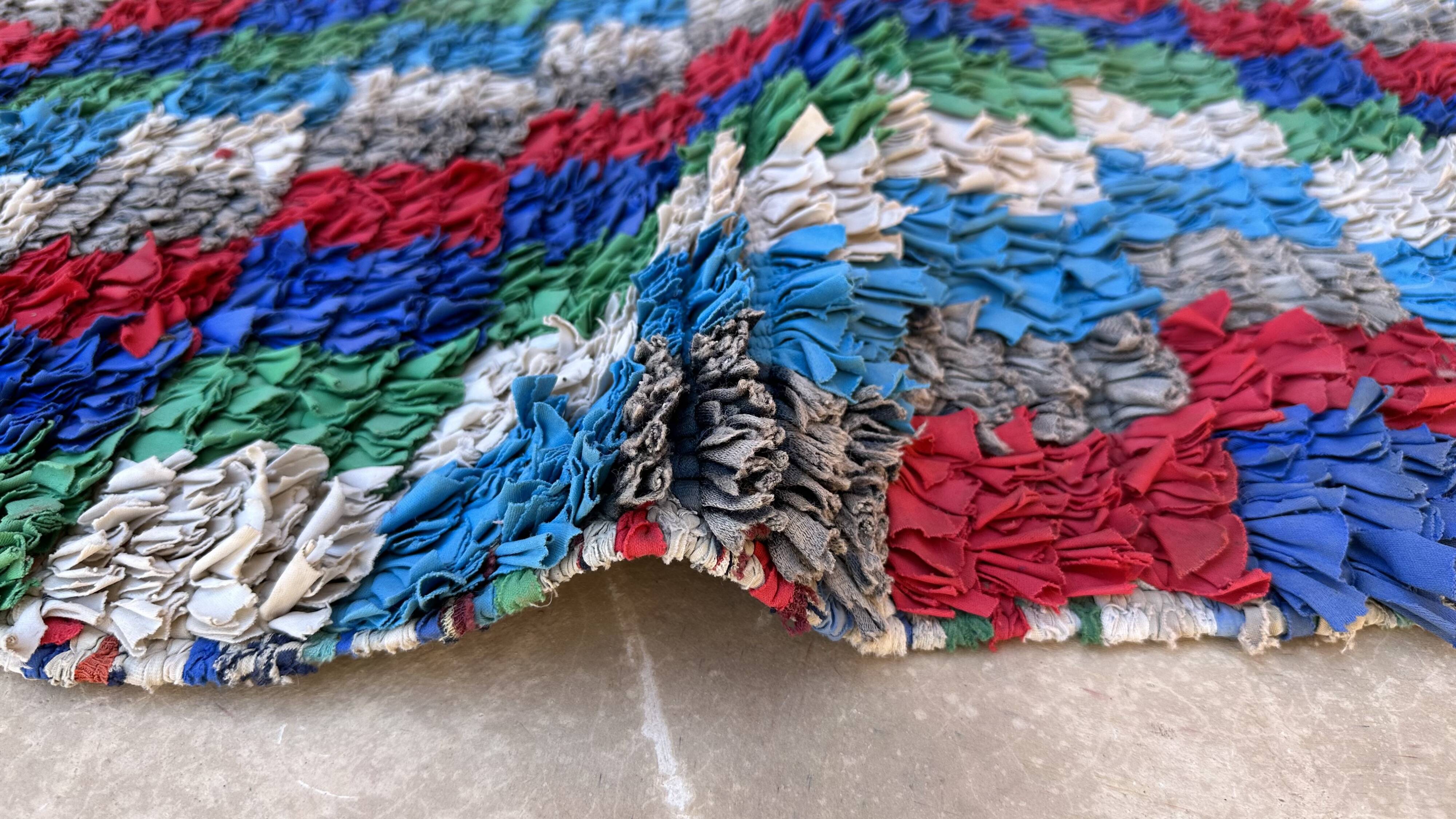 Colorful Boucherouite Moroccan rug - 179 x 297 cm