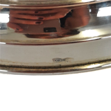 Three vintage bedside lamps in silver