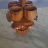 Set of wooden egg cups