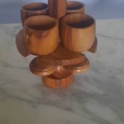 Lot de coquetiers en bois
