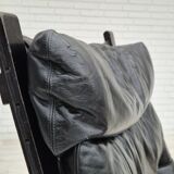 1970’s, Norwegian design, "Siesta" lounge chair by Ingmar Relling, black leather, bentwood.