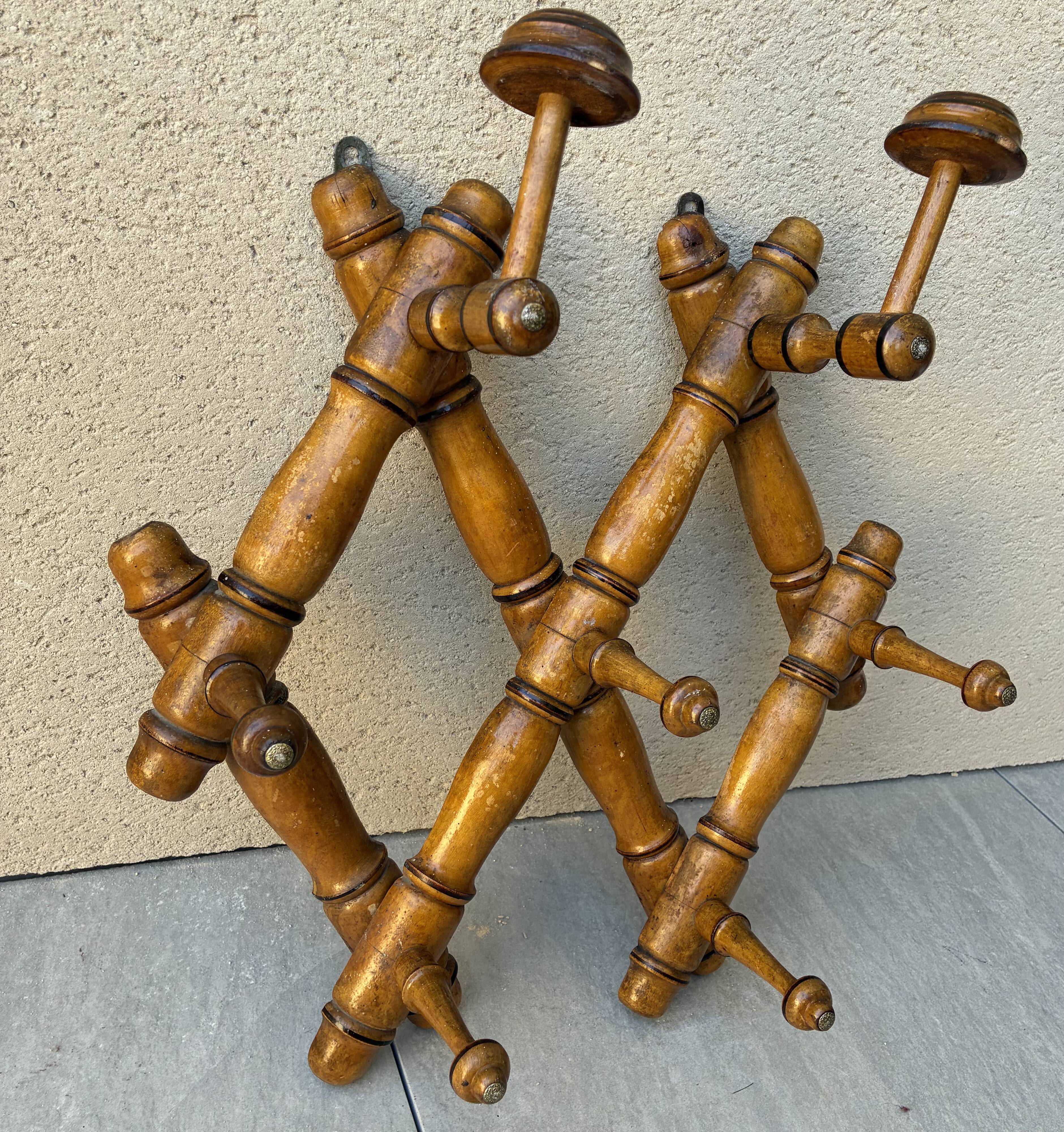 Vintage accordion coat rack